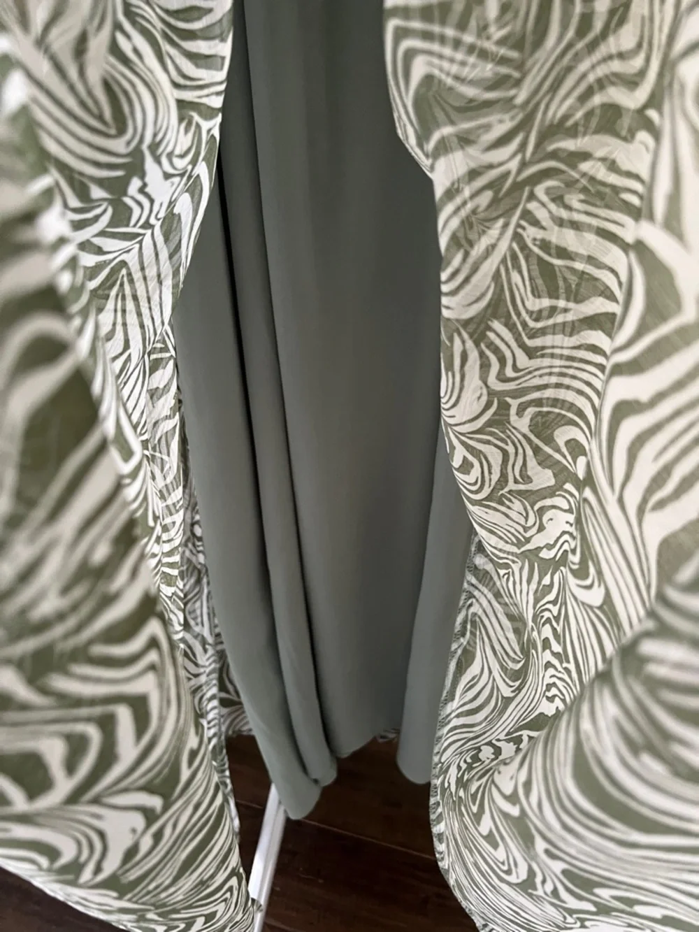 En Saison Sage Green & White Smocked Maxi Dress - Picture 8 of 8